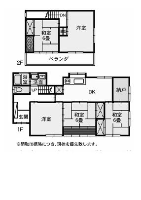 Floor plan. 17.5 million yen, 5DK, Land area 267.43 sq m , Building area 111.78 sq m