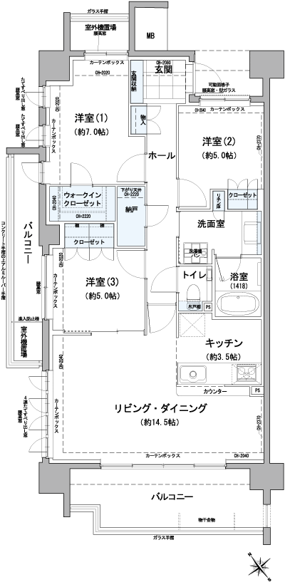 Floor: 3LDK + N + WIC, the area occupied: 82.4 sq m, Price: 29,680,000 yen