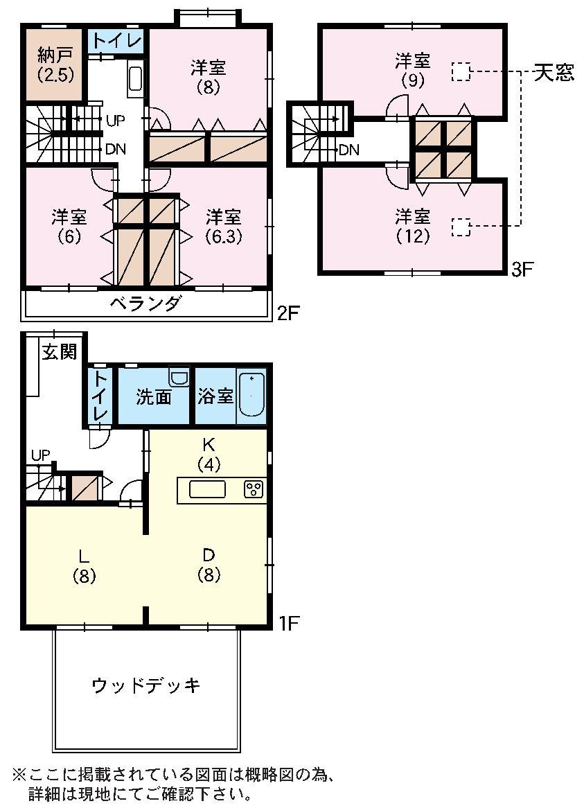 Floor plan. 35.4 million yen, 5LDK + S (storeroom), Land area 158.21 sq m , Building area 156.5 sq m