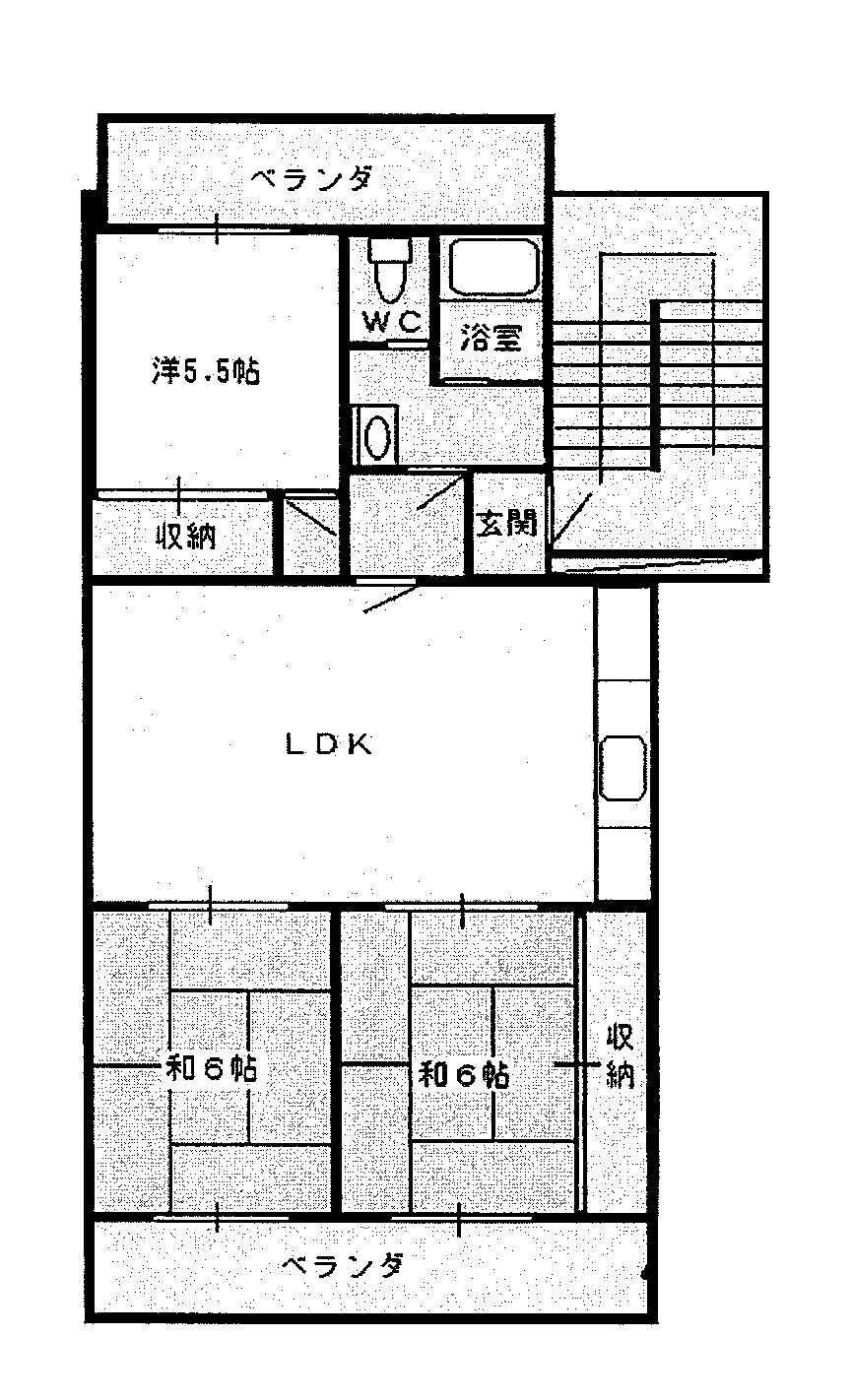 Floor plan. 3LDK, Price 7.8 million yen, Occupied area 64.86 sq m , Balcony area 13.98 sq m