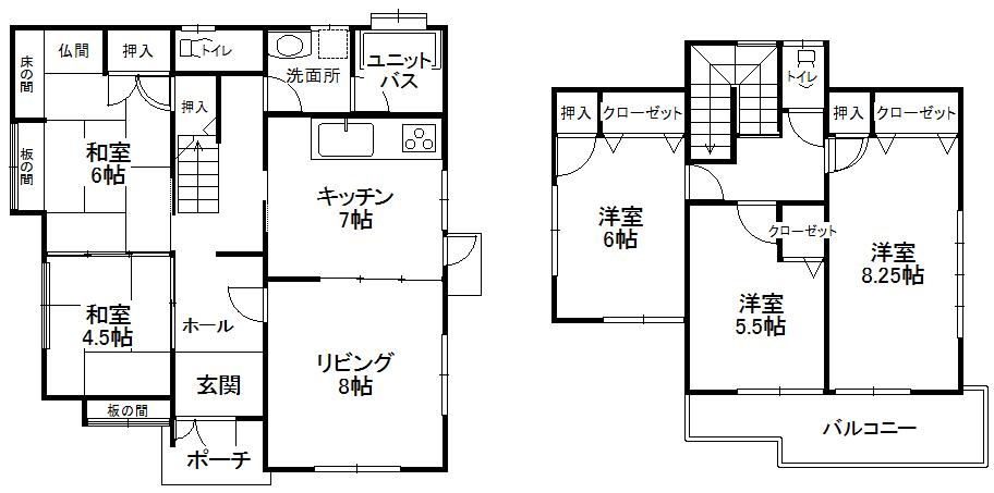 Floor plan. 24 million yen, 5LDK, Land area 157.1 sq m , Building area 115.25 sq m