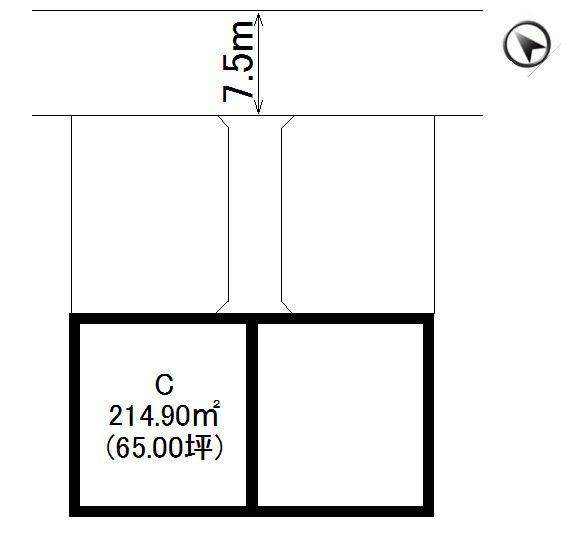 Compartment figure. Land price 20,870,000 yen, Land area 214.9 sq m compartment view