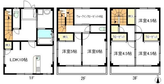 Floor plan. 19.9 million yen, 5LDK + S (storeroom), Land area 106 sq m , Building area 109.3 sq m
