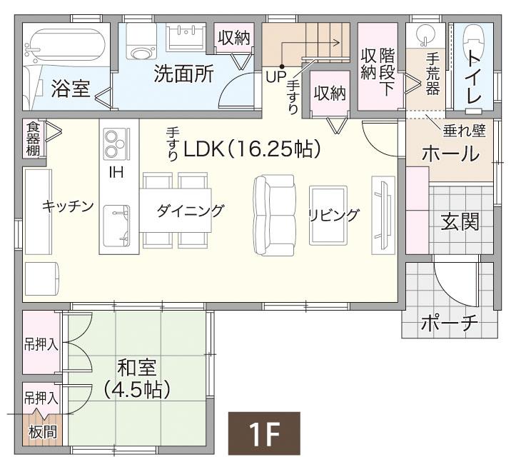 Floor plan. 33,800,000 yen, 4LDK + S (storeroom), Land area 166.74 sq m , Building area 102.69 sq m 1 floor Floor. Japanese-style charm that can also be used as a spacious LDK and private rooms. 