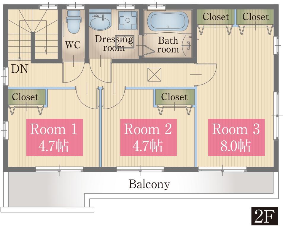 Floor plan. (No.1), Price 35,900,000 yen, 1LDK, Land area 164.35 sq m , Building area 98.52 sq m