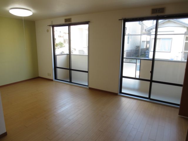 Living and room. Spacious living room facing south