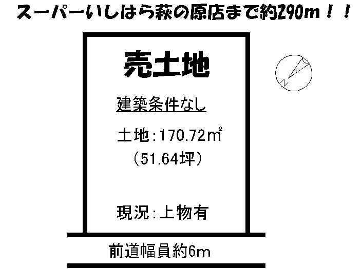 Compartment figure. Land price 12.5 million yen, Land area 170.72 sq m