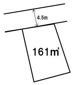 Compartment figure. Land price 19.5 million yen, Land area 161 sq m