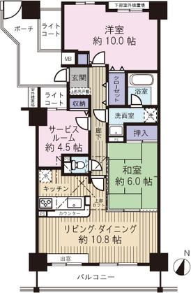 Floor plan. 2LDK, Price 18.9 million yen, Occupied area 74.19 sq m , Balcony area 9.06 sq m
