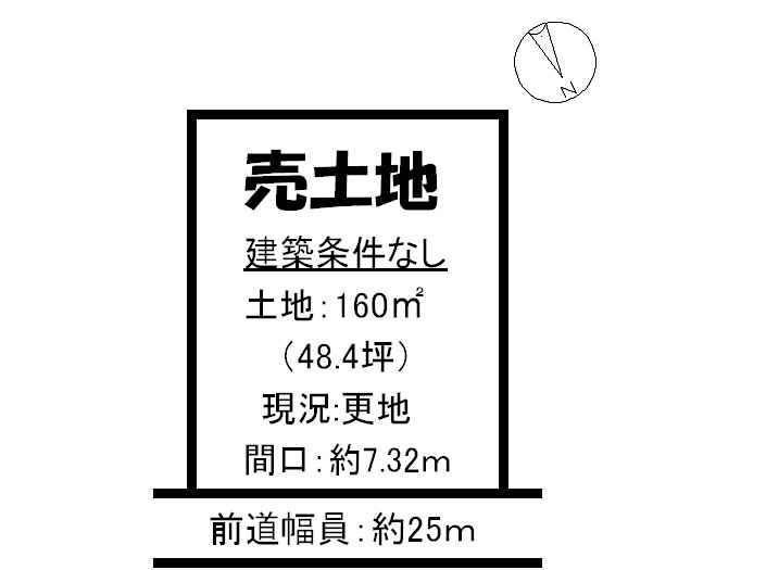 Compartment figure. Land price 12.1 million yen, Land area 160 sq m