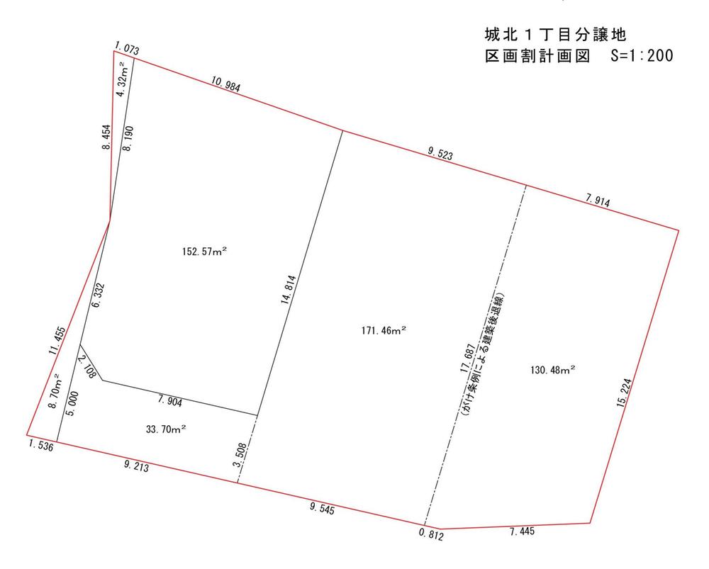 Compartment figure. Land price 15.5 million yen, Land area 152.57 sq m