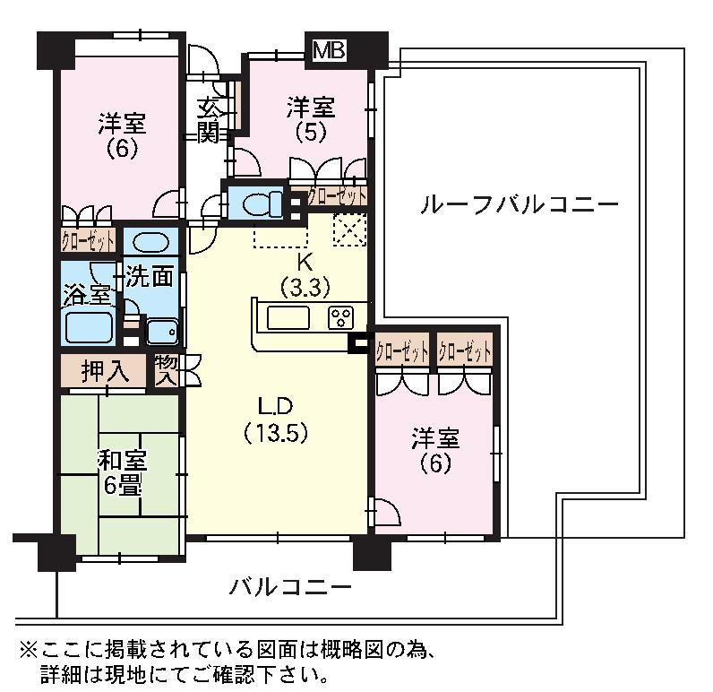 Floor plan. 4LDK, Price 30 million yen, Occupied area 82.15 sq m , Balcony area 18.87 sq m