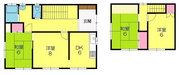 Floor plan. 9 million yen, 4DK, Land area 163.93 sq m , Building area 81.15 sq m