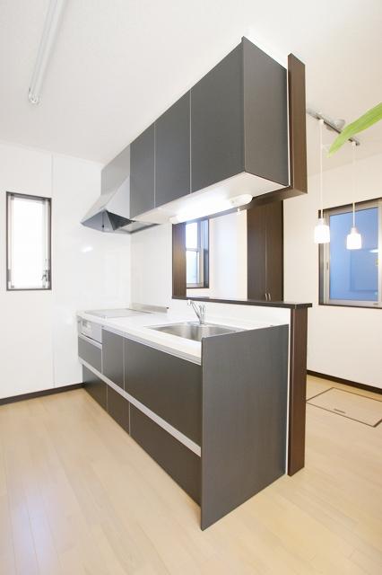 Kitchen. Face-to-face kitchen the conversation is lively