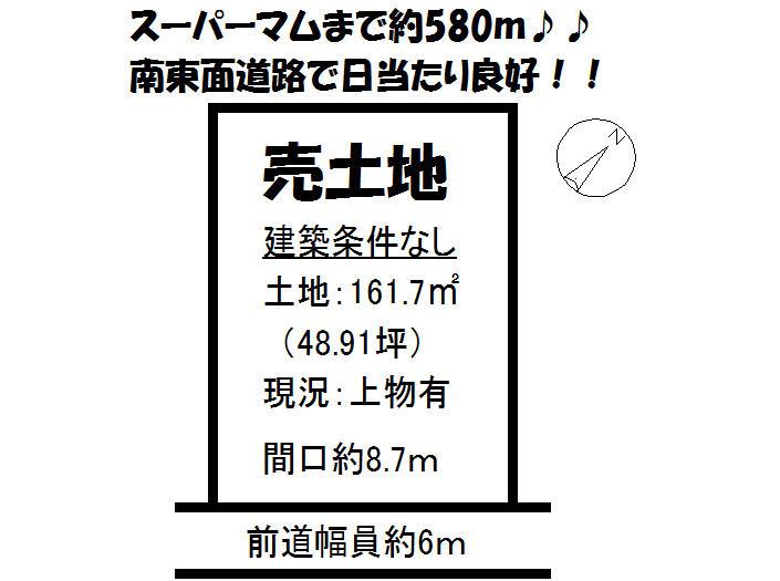 Compartment figure. Land price 15,650,000 yen, Land area 161.7 sq m