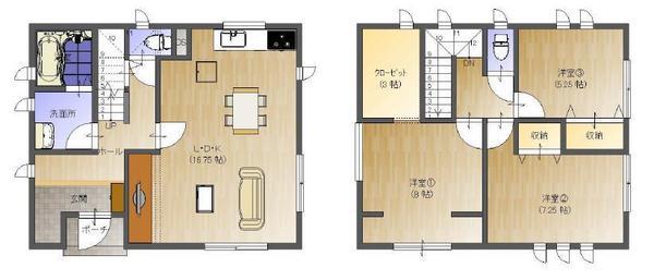Floor plan. 19,980,000 yen, 3LDK, Land area 138.74 sq m , Building area 96.88 sq m