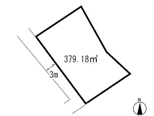Compartment figure. Land price 12 million yen, Land area 379.18 sq m