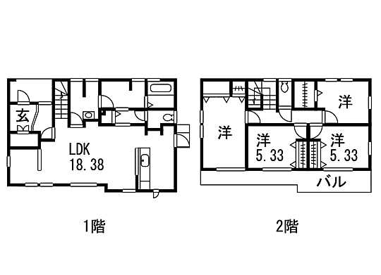 Floor plan. 35,200,000 yen, 4LDK, Land area 216.87 sq m , Building area 116.56 sq m lead in line LDK and water around the flow line is smooth design. 