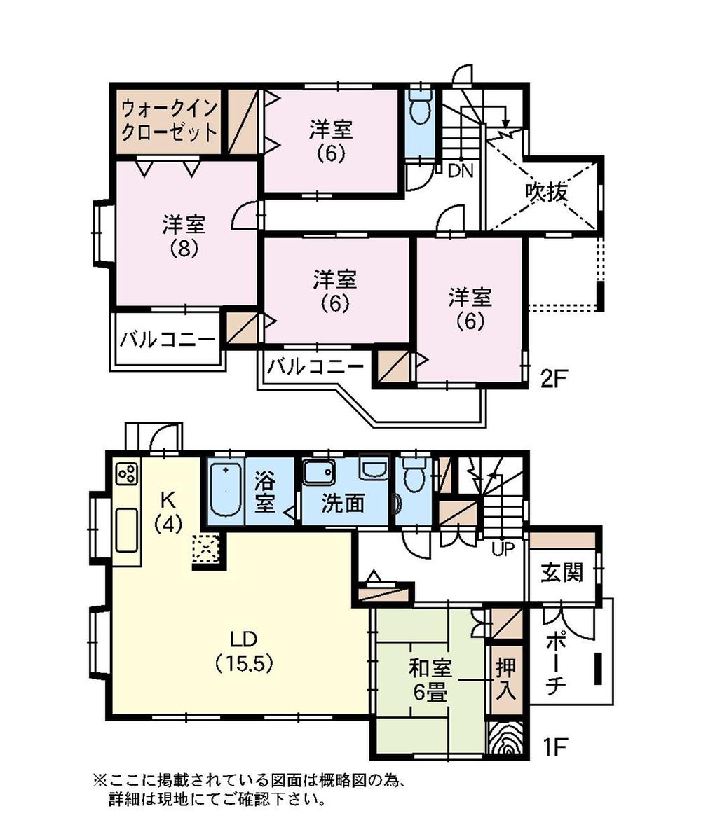 Floor plan. 28.8 million yen, 5LDK, Land area 228.72 sq m , Building area 133.2 sq m