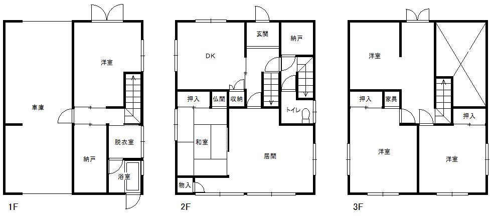 Floor plan. 16.5 million yen, 5DK + S (storeroom), Land area 220.48 sq m , Building area 144.15 sq m