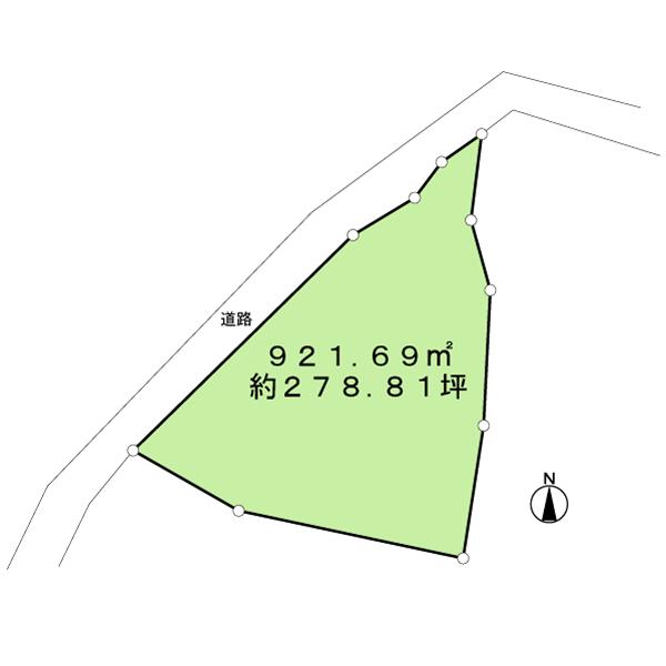 Compartment figure. Land price 18.5 million yen, Land area 921.69 sq m