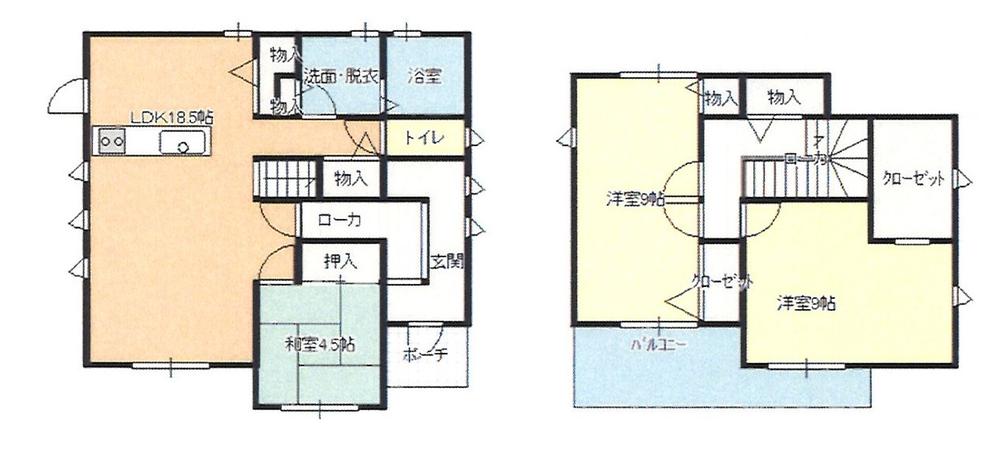 Floor plan. 21,400,000 yen, 4LDK, Land area 207.81 sq m , Building area 106.82 sq m