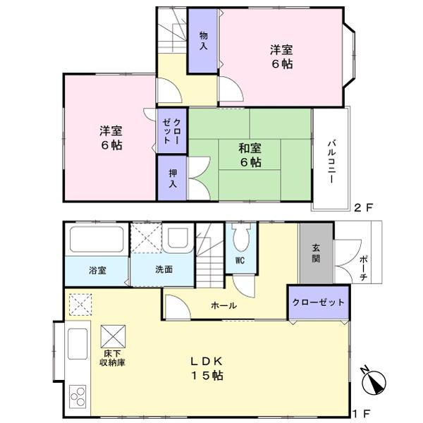 Floor plan. 16 million yen, 3LDK, Land area 115.82 sq m , Building area 81.14 sq m