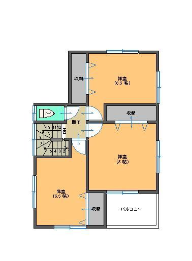 Floor plan. 20.8 million yen, 4LDK, Land area 236.63 sq m , Building area 105.98 sq m 2F toilet