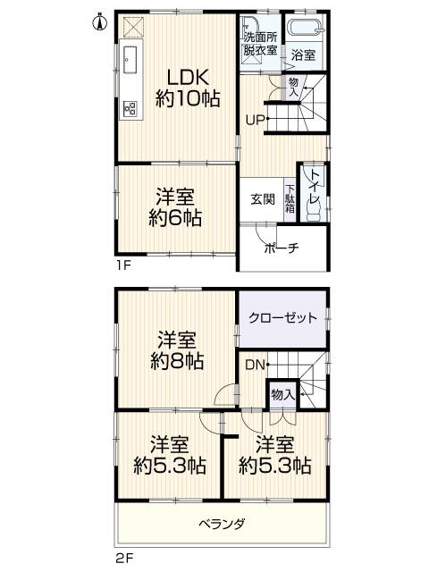 Floor plan. 13.8 million yen, 4LDK, Land area 148.06 sq m , Building area 84.45 sq m