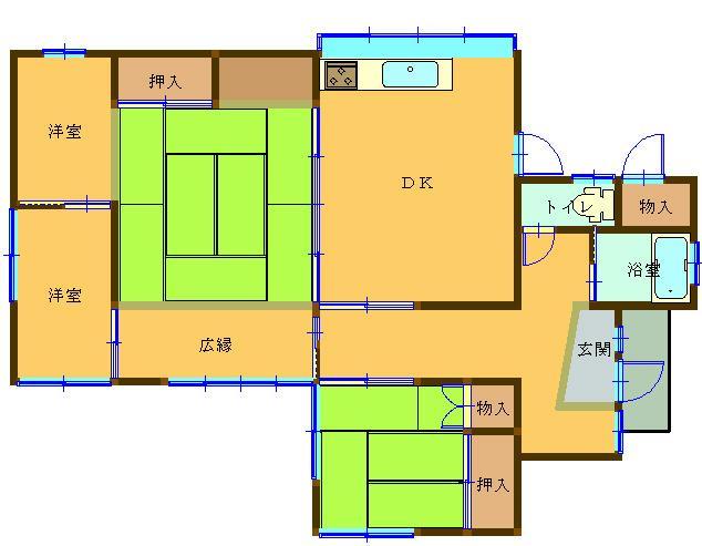 Floor plan. 6.5 million yen, 4DK, Land area 179.59 sq m , Building area 77.42 sq m