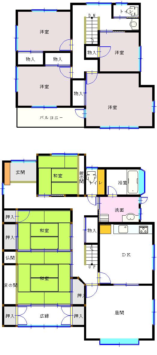 Floor plan. 19.9 million yen, 7LDK, Land area 298.23 sq m , Building area 172.26 sq m
