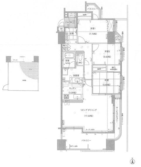 Floor plan. 3LDK, Price 24,800,000 yen, Occupied area 87.77 sq m