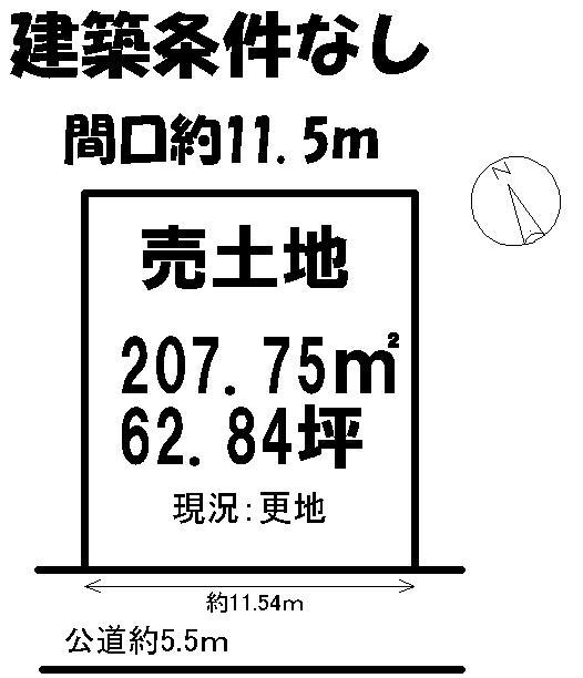 Compartment figure. Land price 9.9 million yen, Land area 207.75 sq m