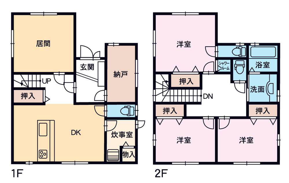 Floor plan. 22.5 million yen, 4DK + S (storeroom), Land area 201.74 sq m , Building area 117.58 sq m