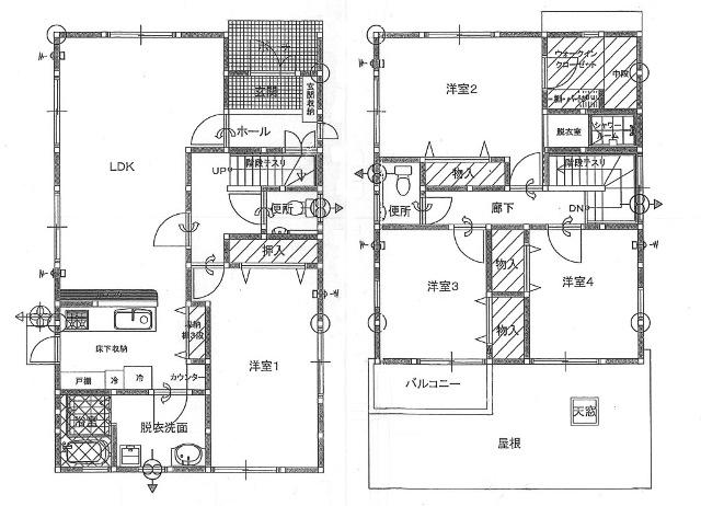 Floor plan. 25,800,000 yen, 4LDK, Land area 199.5 sq m , Building area 136.1 sq m