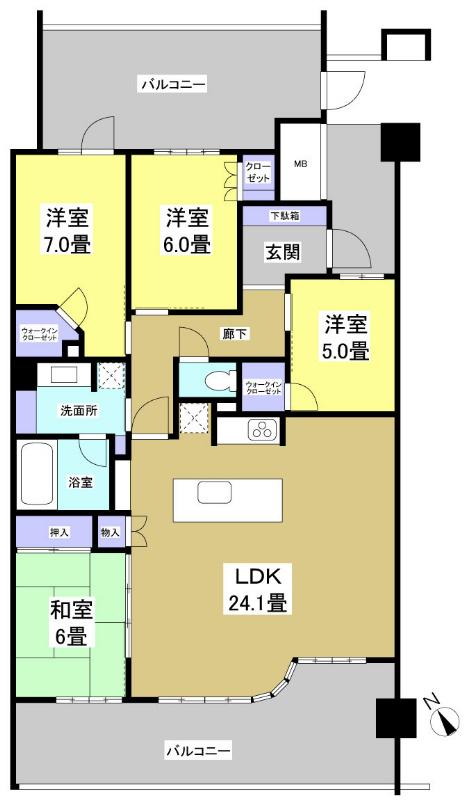 Floor plan. 4LDK, Price 30,800,000 yen, Footprint 106.52 sq m