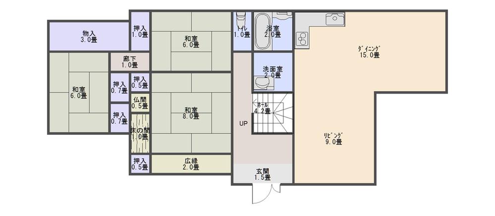 Floor plan. 21 million yen, 9LDKK, Land area 522.88 sq m , Building area 239.72 sq m