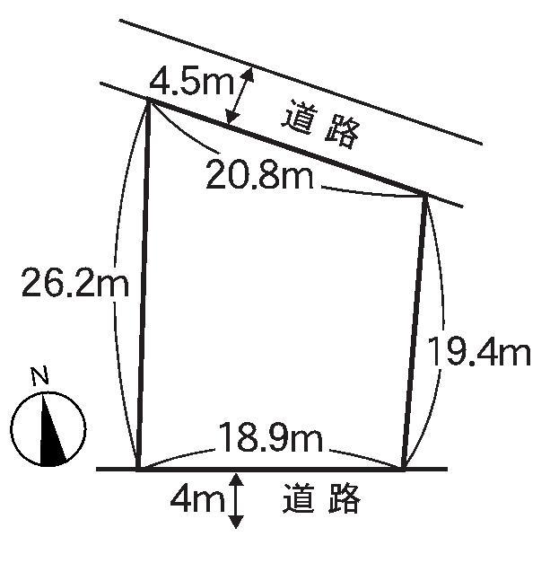 Compartment figure. Land price 25 million yen, Land area 442 sq m