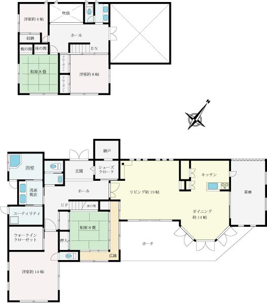 Floor plan. 65 million yen, 5LDK + S (storeroom), Land area 1,112.62 sq m , Building area 252.06 sq m