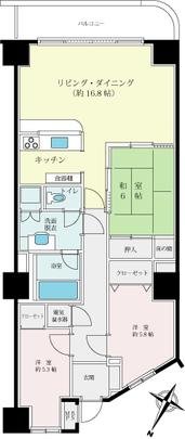 Floor plan. 2LDK + S (storeroom), Price 13.5 million yen, Occupied area 79.86 sq m , Balcony area 9.16 sq m