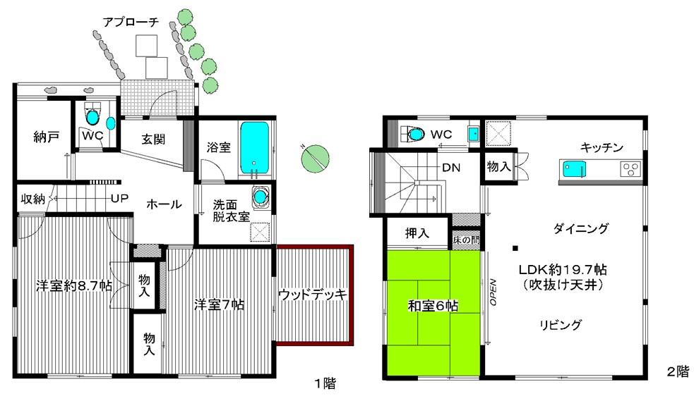 Floor plan. 32,500,000 yen, 3LDK + S (storeroom), Land area 540 sq m , Building area 107.66 sq m