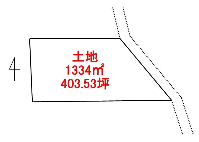 Compartment figure. Land price 3 million yen, Land area 1,334 sq m
