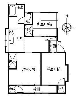 Floor plan. 8.5 million yen, 3DK, Land area 219.2 sq m , Building area 55.48 sq m