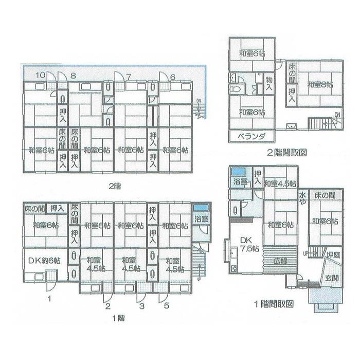 Floor plan. 13.8 million yen, 6DK, Land area 648.14 sq m , Building area 199.52 sq m