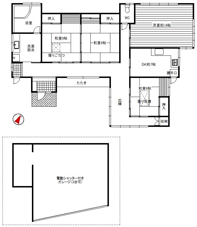 Floor plan. 26.5 million yen, 4DK, Land area 496.42 sq m , Building area 134.25 sq m floor plan