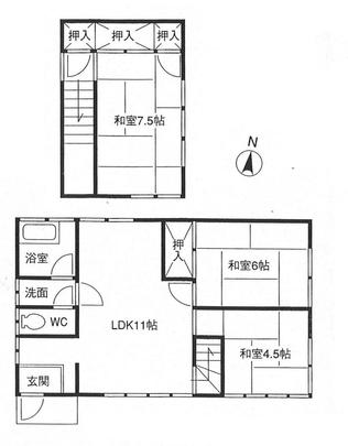 Floor plan. 15.8 million yen, 3LDK, Land area 619 sq m , Building area 69.55 sq m