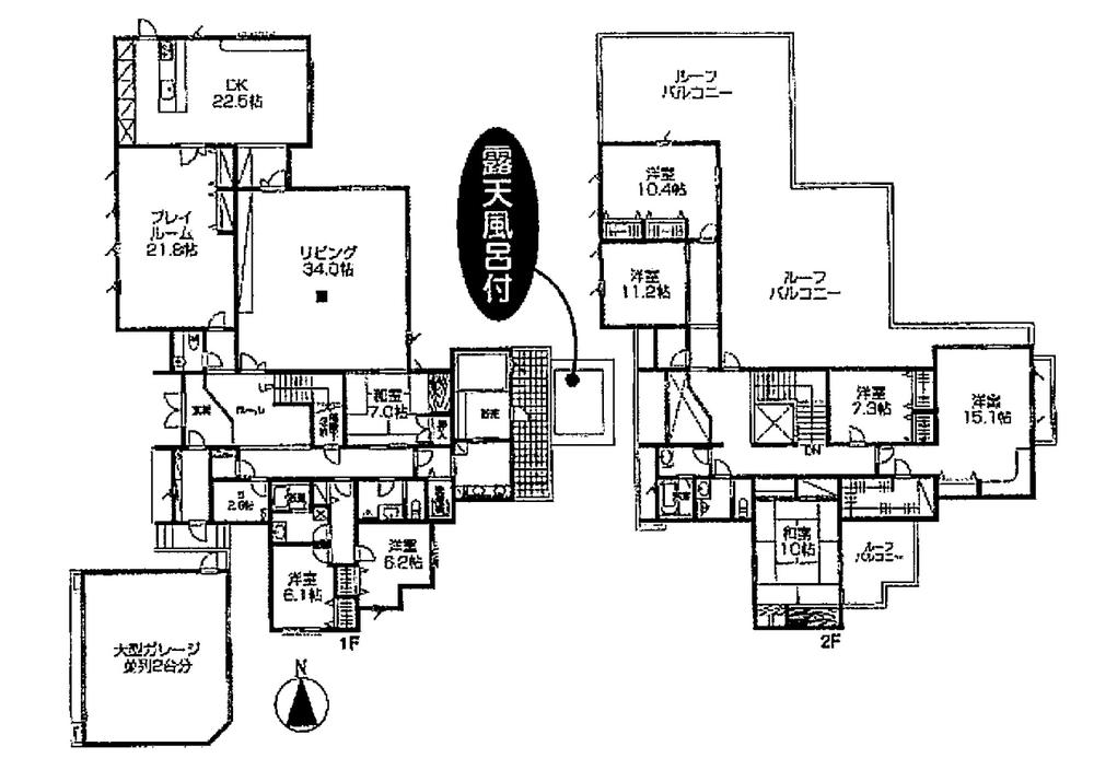 Floor plan. 148 million yen, 9LDK + S (storeroom), Land area 1,004.35 sq m , Building area 465.97 sq m floor plan