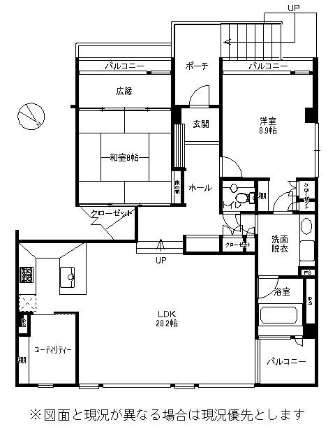 Floor plan. 2LDK, Price 17,900,000 yen, Footprint 117.99 sq m , Balcony area 11.66 sq m