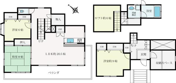 Floor plan. 26,800,000 yen, 3LDK + S (storeroom), Land area 672 sq m , Building area 103.88 sq m