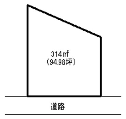Compartment figure. Land price 7 million yen, Land area 314 sq m